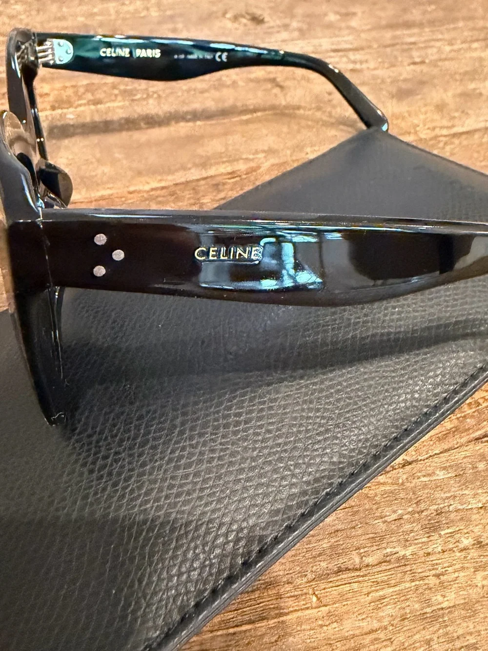 Celine Black Oversized Cat-Eye Sunglasses